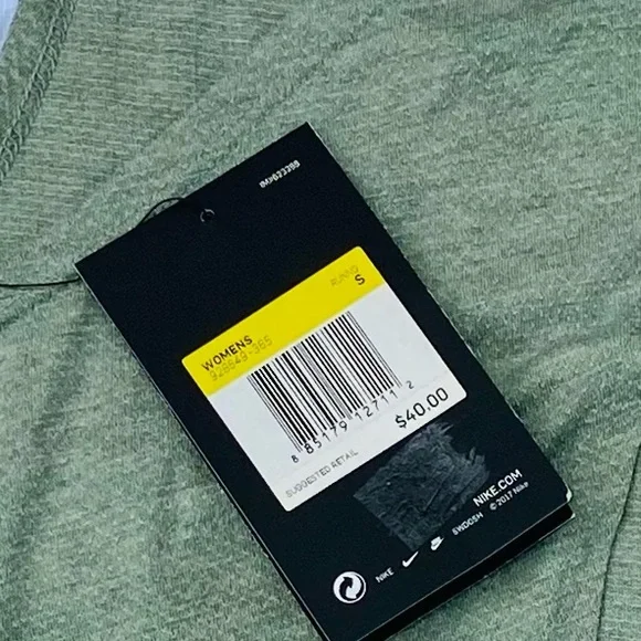 Nike Womens Miler Run Tank Top Crissscross Split Back Green Size Small - Picture 4 of 5